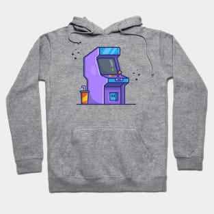 Arcade Machine With Soda Cartoon Hoodie